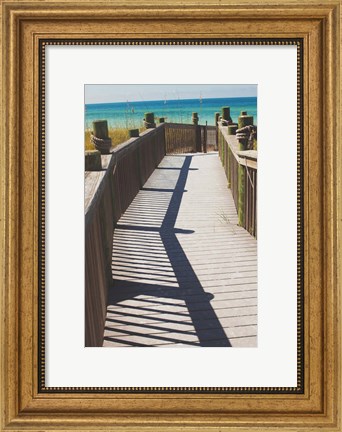 Framed Coast Dock I Print