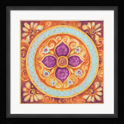 Framed Pink Medallion II Print