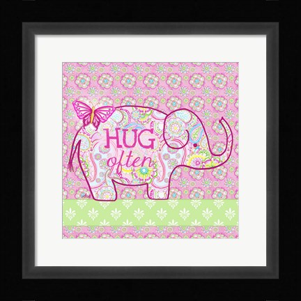 Framed Elephant I Print