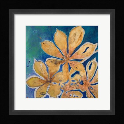 Framed Fiori d' Oro I Print