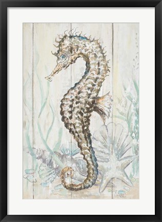 Framed Antique Sea Horse II Print