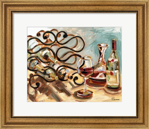 Framed Decanter and Wine Print