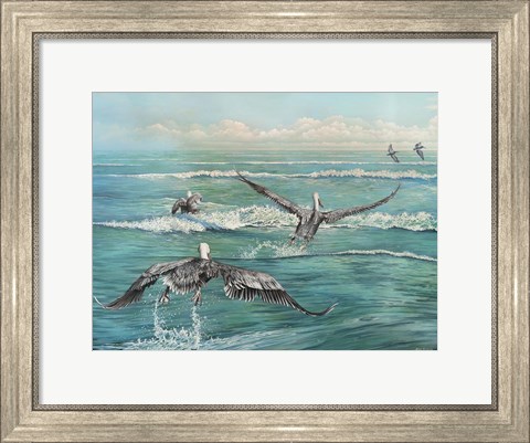 Framed Pelican Beach Print