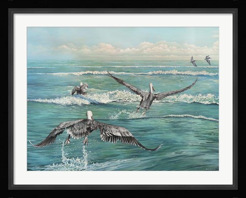 Framed Pelican Beach Print