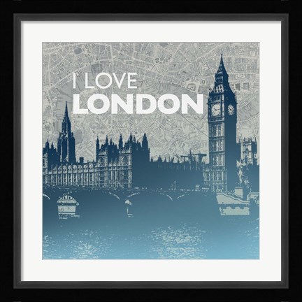 Framed City Love I Print