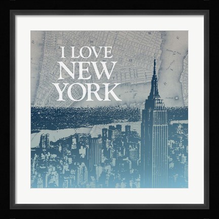 Framed City Love II Print