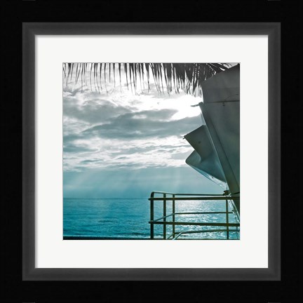 Framed On a Teal Beach II Print