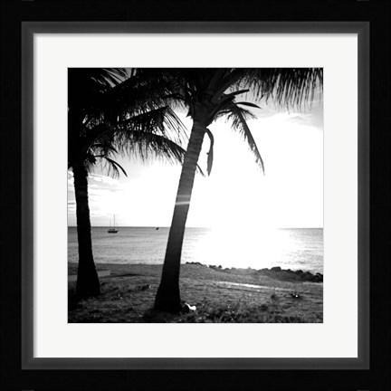 Framed BW Bimini Sunset II Print