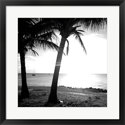 Framed BW Bimini Sunset II Print