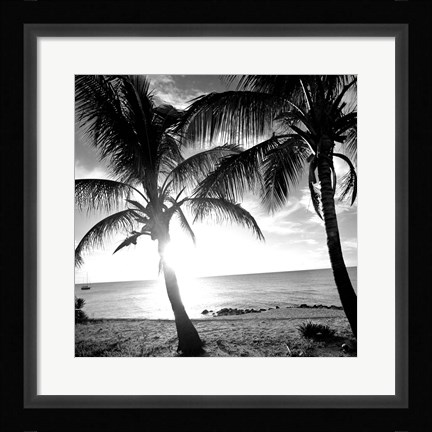 Framed BW Bimini Sunset I Print