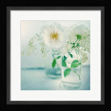 Framed White Peonies Print