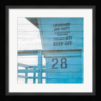 Framed Life Guard Beach Shack Print