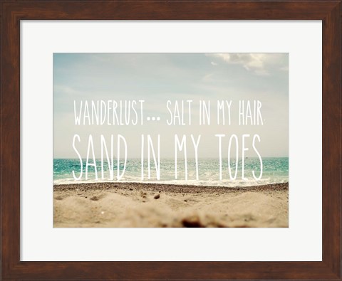 Framed Sand in My Toes Print