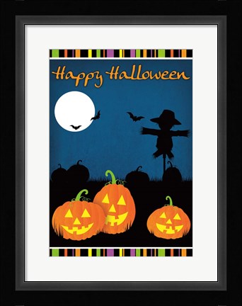 Framed Happy Halloween I Print