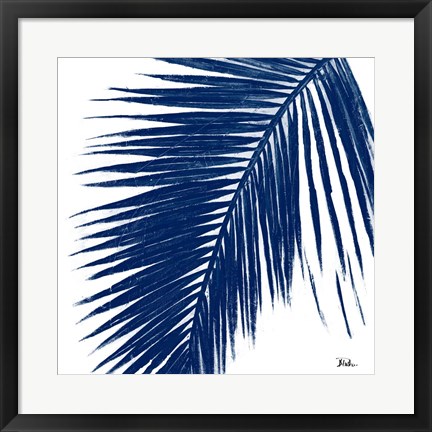 Framed Indigo Baru Palm I Print