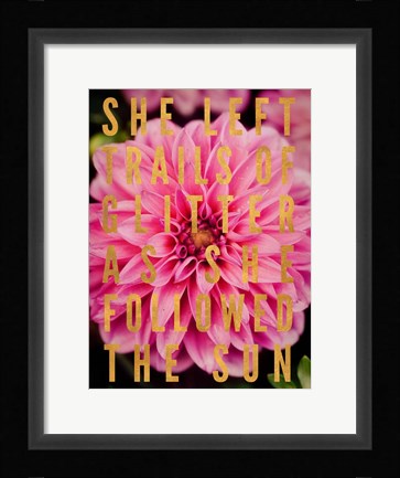 Framed Glittery Flower I Print