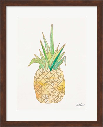 Framed Origami Pineapple Print