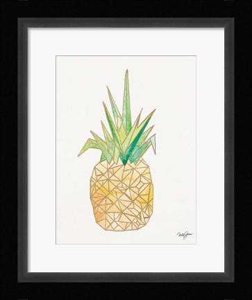 Framed Origami Pineapple Print