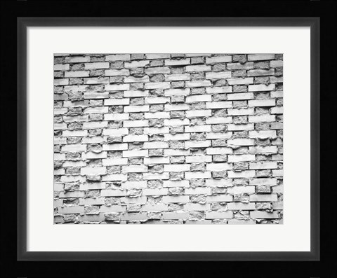 Framed Gray Bricks I Print