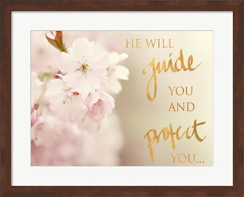 Framed He Will Guide You Print