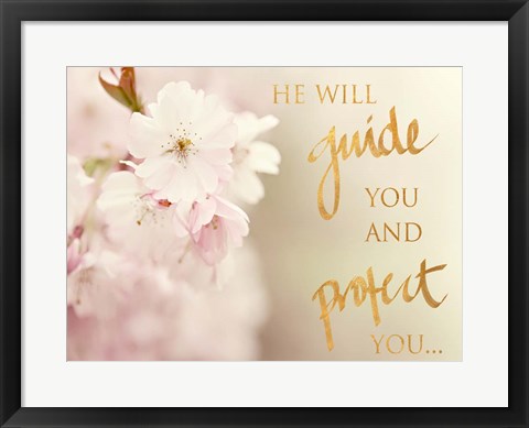 Framed He Will Guide You Print