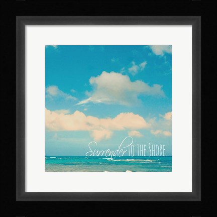 Framed Surrender To The Shore Print