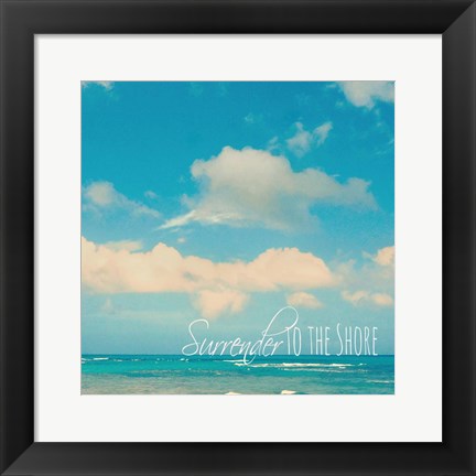 Framed Surrender To The Shore Print