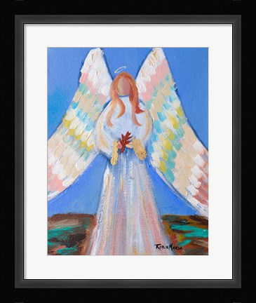 Framed Angel of Fall Print
