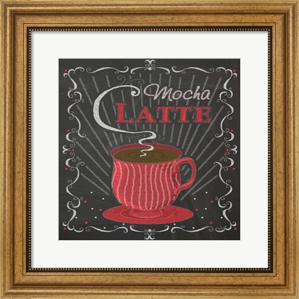 Framed Coffee Chalk Square II Print