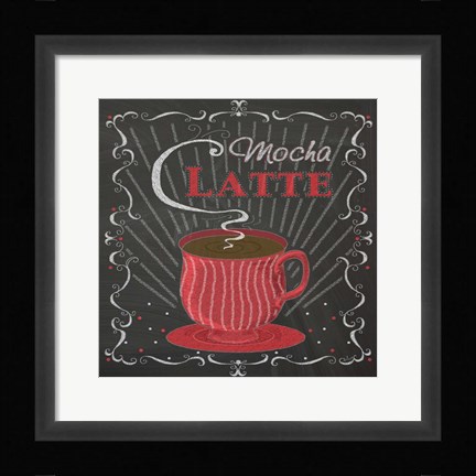 Framed Coffee Chalk Square II Print