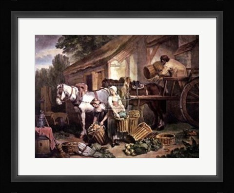 Framed Preparing for Market Print