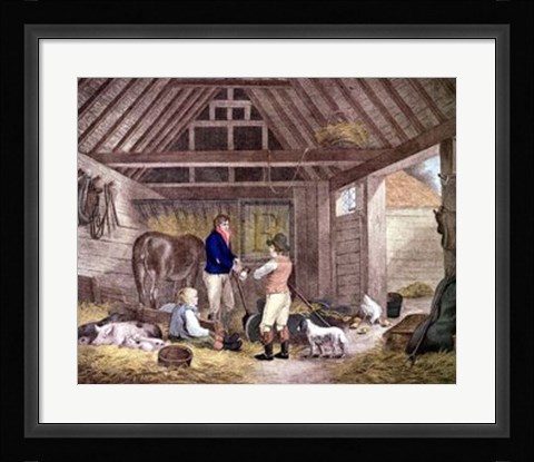 Framed Evening or the Post Boy's Return Print