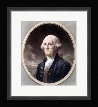 Framed George Washington Cameo Print