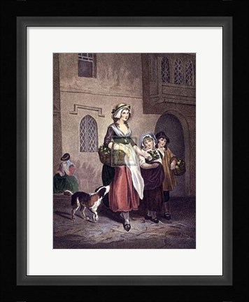 Framed Two Bunches a Penny Primroses Print