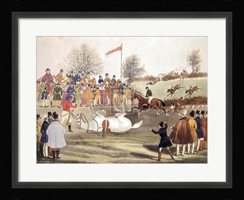 Framed Captain Becher and Grimaldi Print