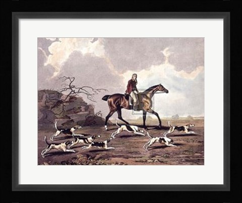 Framed Captain Ricketts on His Hunter Mask Print