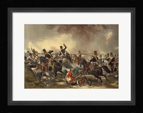 Framed Charge of the 3Rd Light Dragoons Print