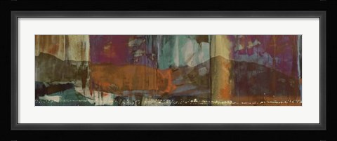 Framed Mountain City Panorama Print