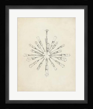 Framed Mid Century Chandelier III Print