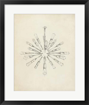 Framed Mid Century Chandelier III Print