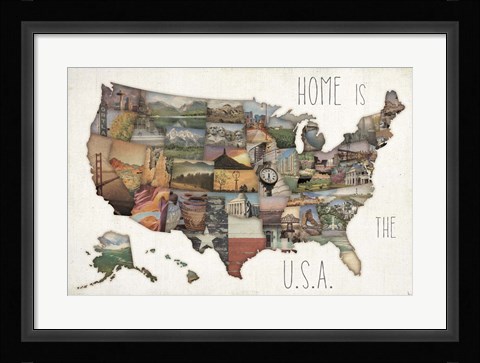 Framed InstaStates IX Print