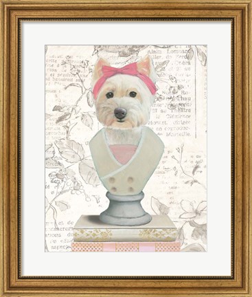 Framed Canine Couture Newsprint II Print
