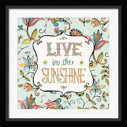 Framed Peace and Paisley I Print