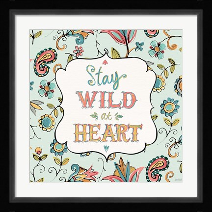 Framed Peace and Paisley II Print