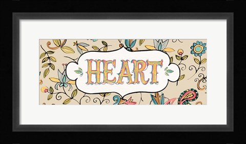 Framed Peace and Paisley IV Print