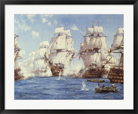 Framed Battle of Trafalgar Print