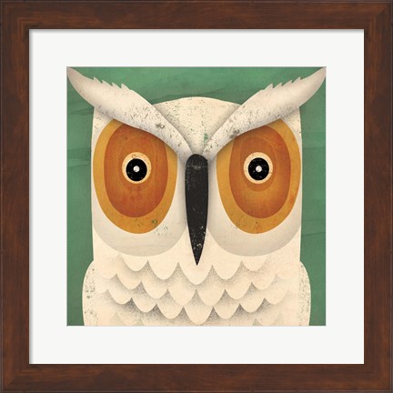 Framed White Owl Print
