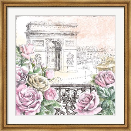 Framed Paris Roses V Print