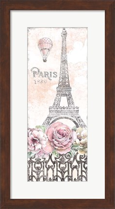 Framed Paris Roses Panel VIII Print