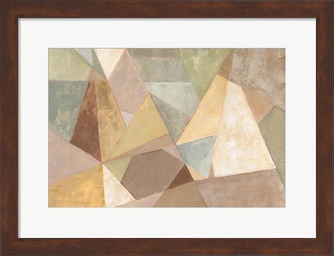 Framed Geometric Abstract Neutral Print